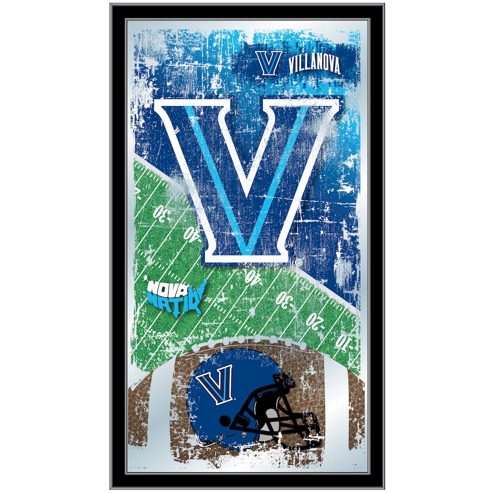 Villanova 15" x 26" Football Mirror. Picture 1