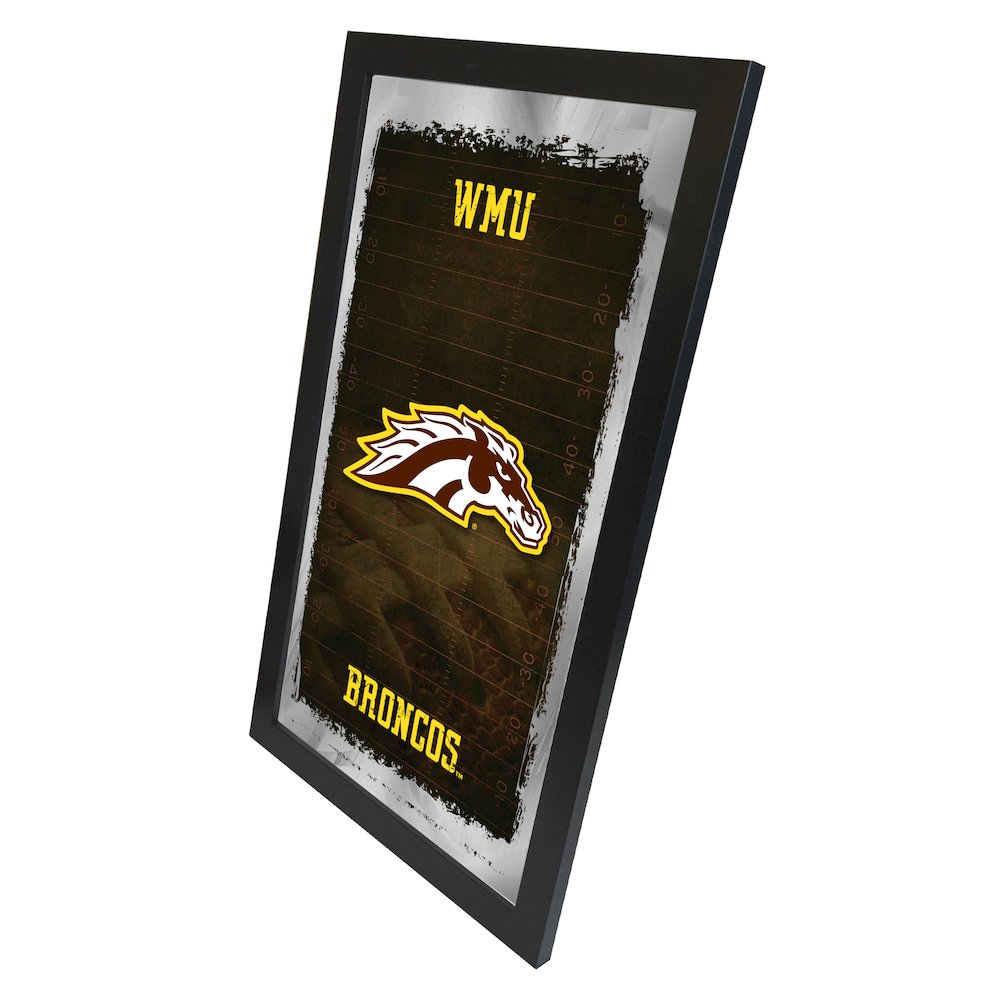 Western Michigan 15" x 26" Football Mirror. Picture 2