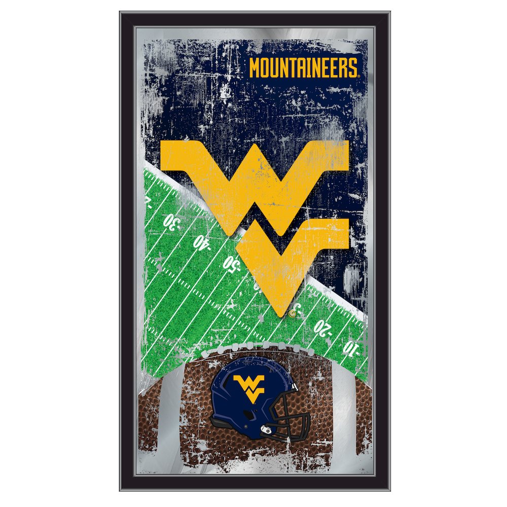 West Virginia 15" x 26" Football Mirror. Picture 1