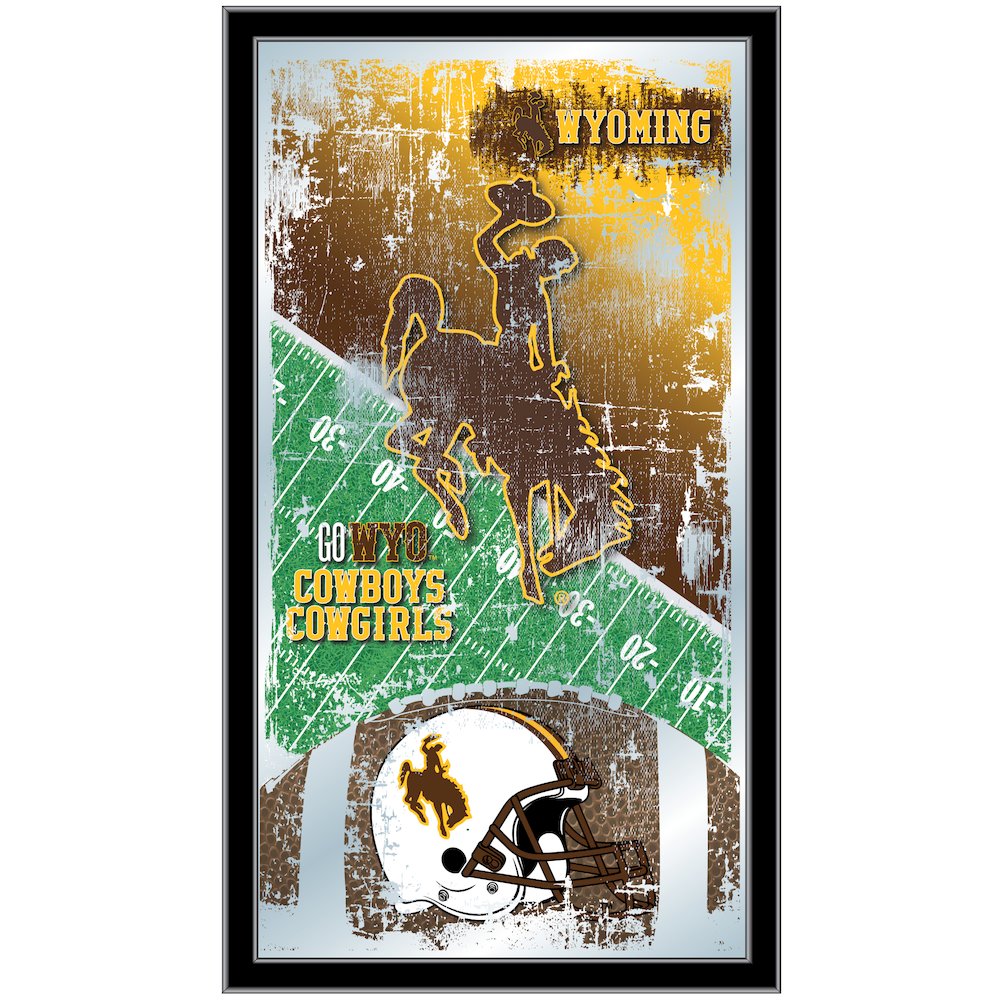 Wyoming 15" x 26" Football Mirror. Picture 1