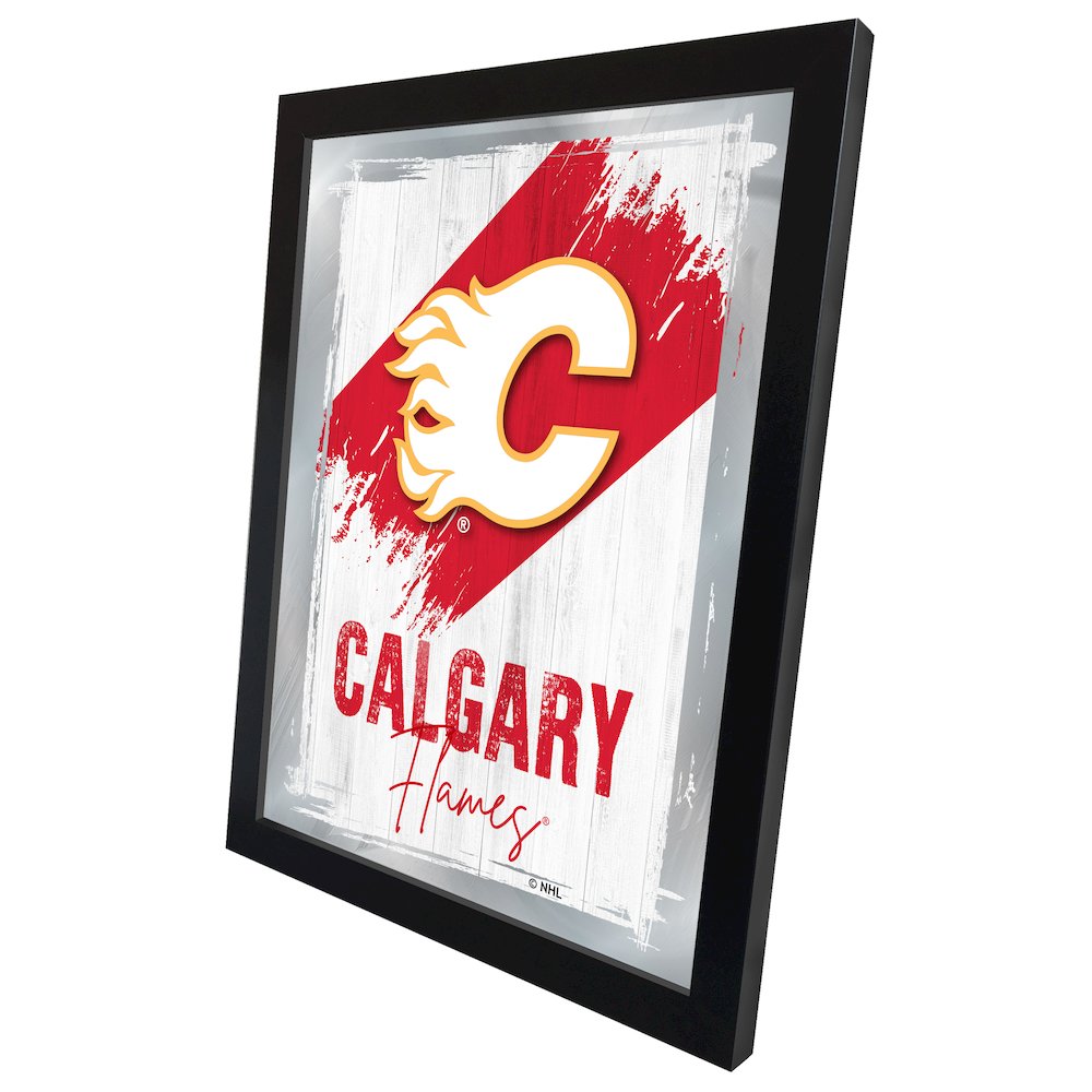 Calgary Flames 17"x22" Logo Wall Mirror. Picture 2