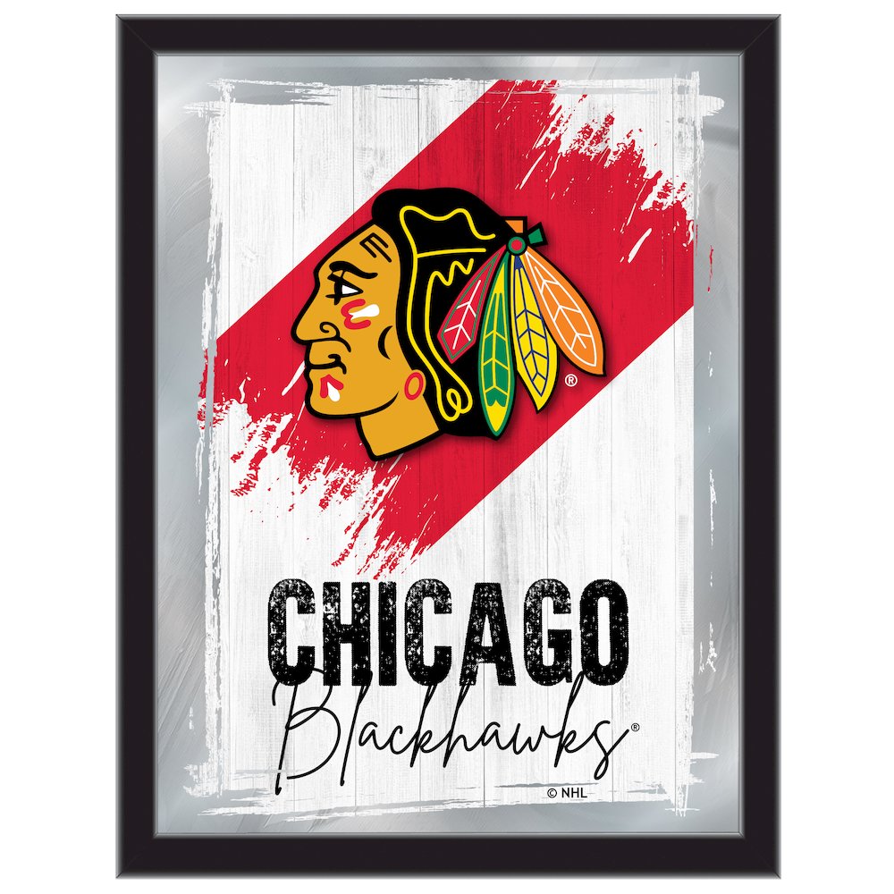 Chicago Blackhawks 17"x22" Logo Wall Mirror. Picture 1