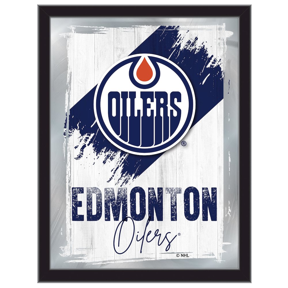 Edmonton Oilers 17"x22" Logo Wall Mirror. Picture 1
