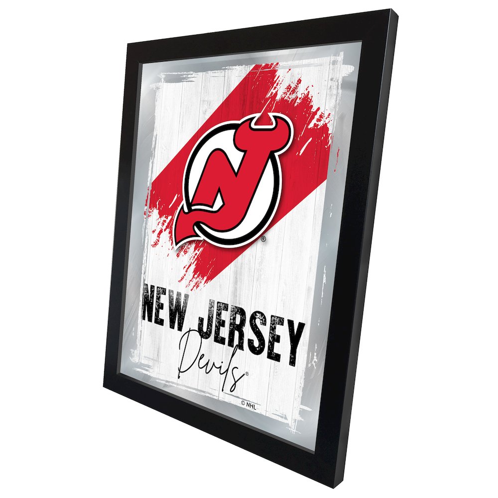 New Jersey Devils 17"x22" Logo Wall Mirror. Picture 2