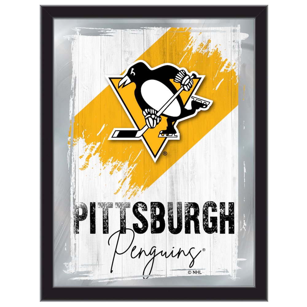 Pittsburgh Penguins 17"x22" Logo Wall Mirror. Picture 1