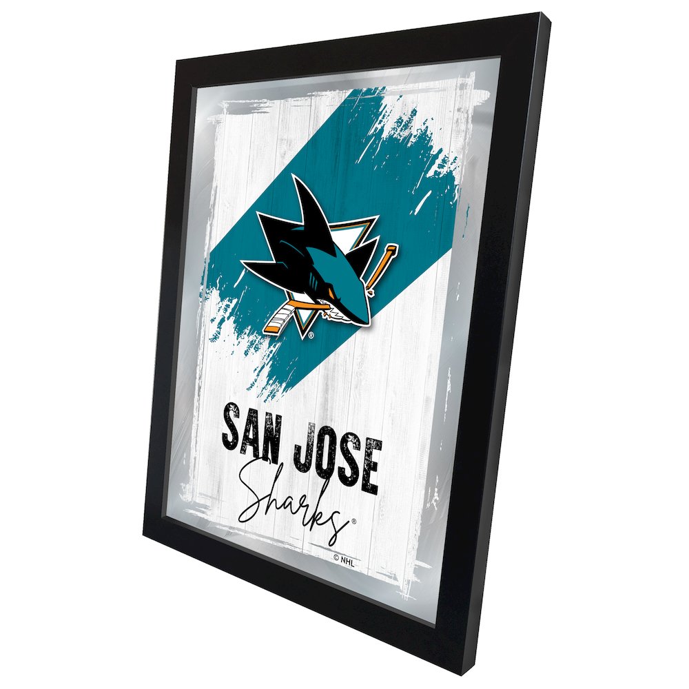 San Jose Sharks 17"x22" Logo Wall Mirror. Picture 2