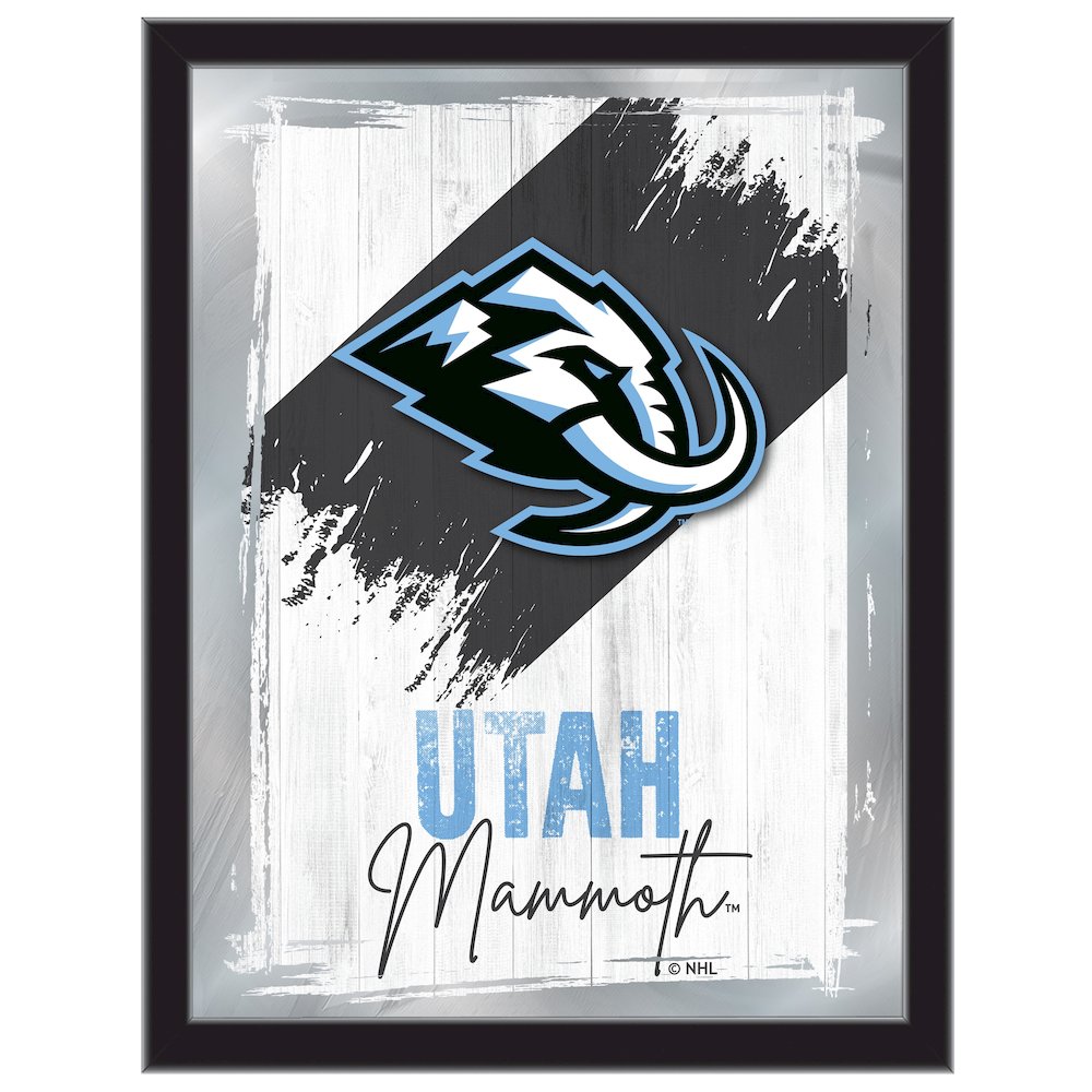 Utah Mammoth 17"x22" Logo Wall Mirror. Picture 1