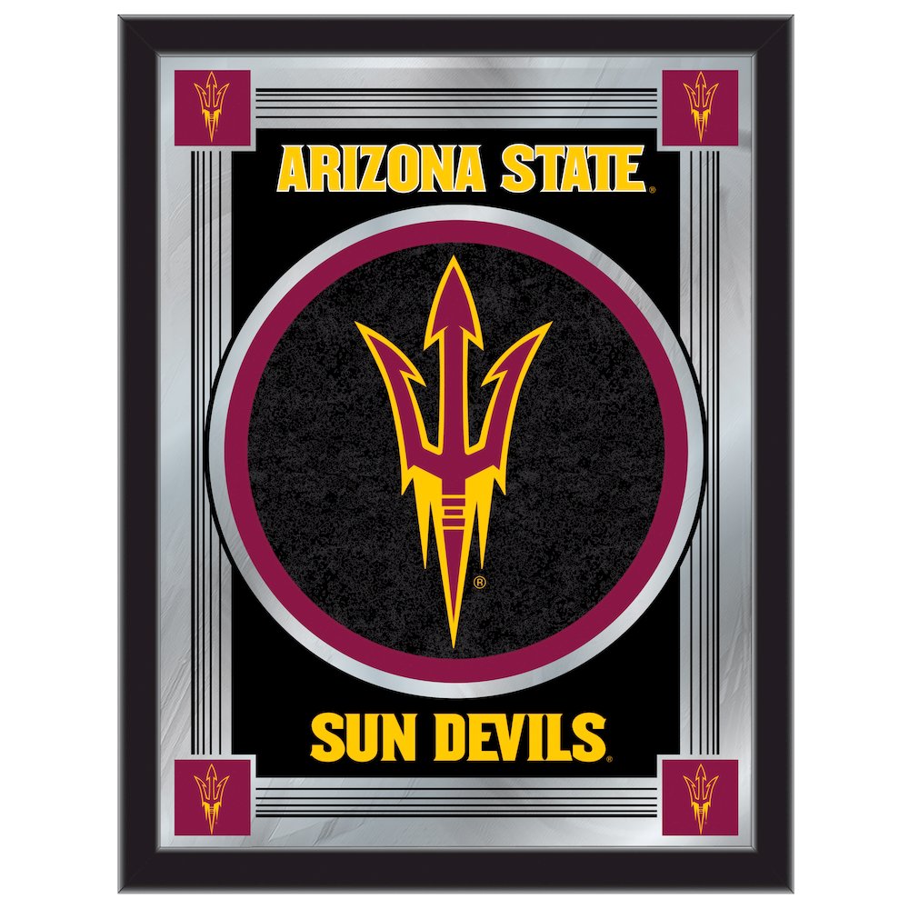 Arizona State 17" x 22" Logo Mirror with Pitchfork logo. Picture 1
