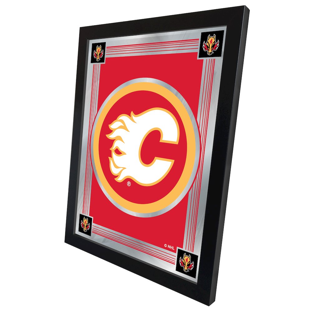 Calgary Flames 17" x 22" Logo Mirror. Picture 2