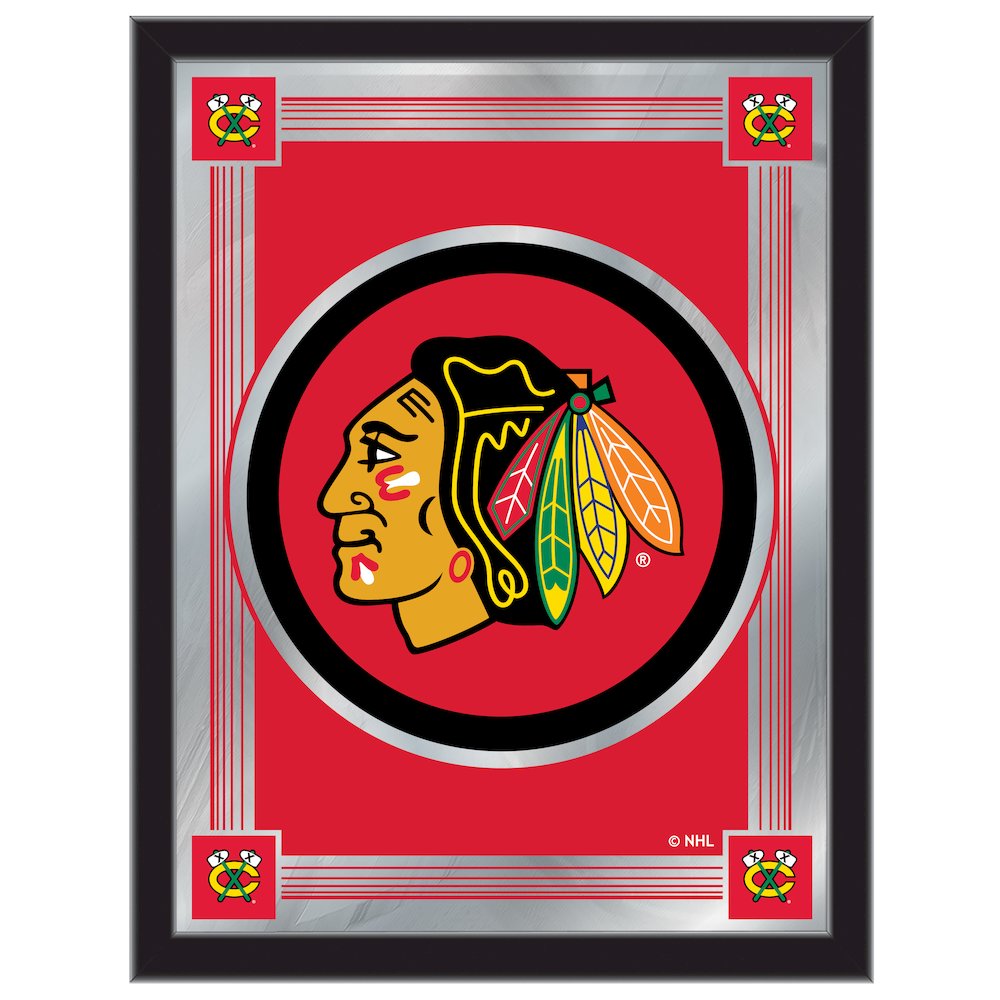 Chicago Blackhawks 17" x 22" Logo Mirror. Picture 1