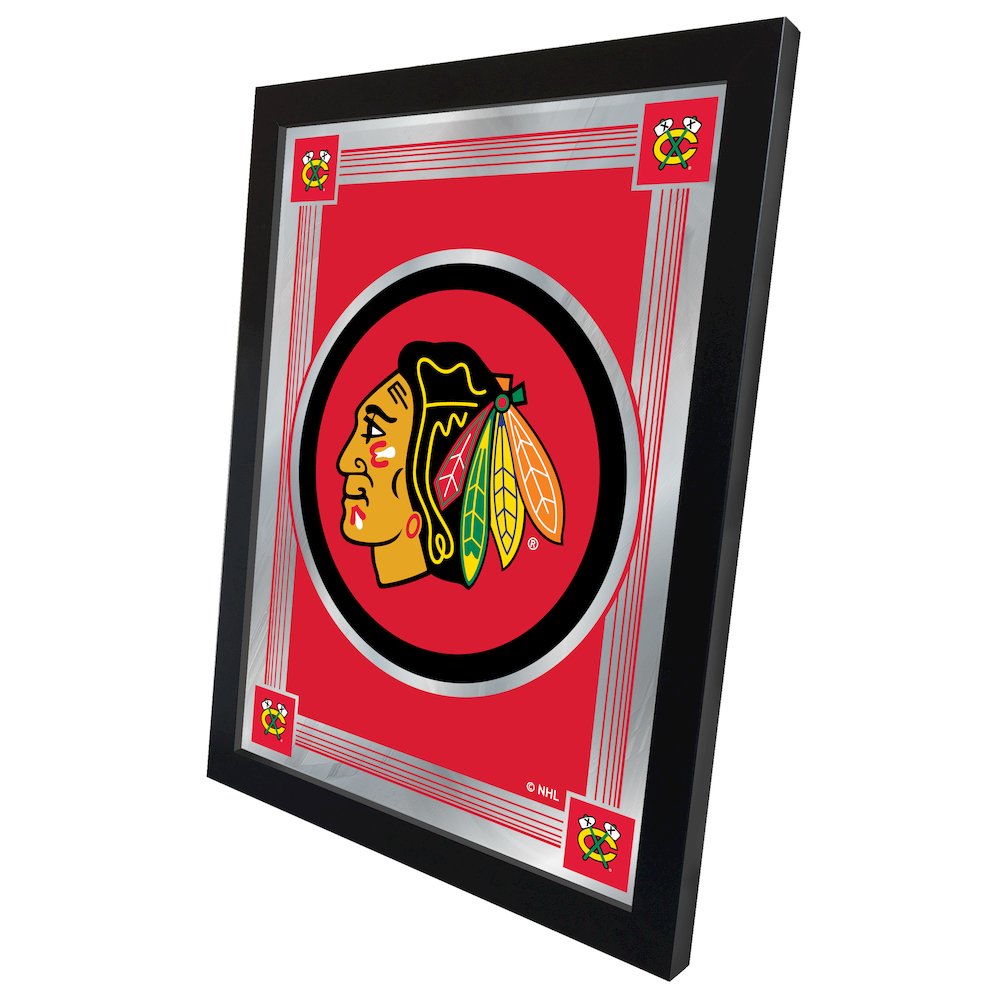 Chicago Blackhawks 17" x 22" Logo Mirror. Picture 2