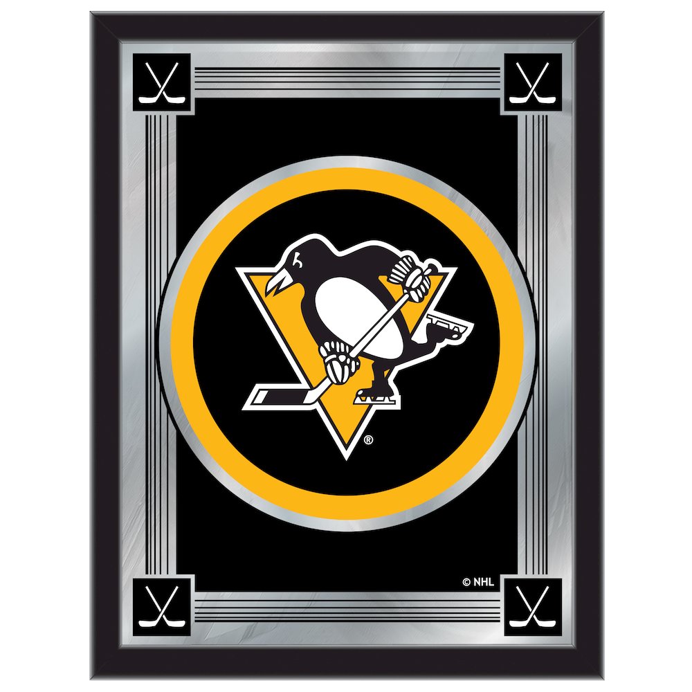 Pittsburgh Penguins 17" x 22" Logo Mirror. Picture 1