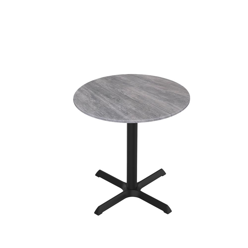 30" Tall OD211 Indoor/Outdoor All-Season Table with 32" Diameter Greystone Top. Picture 1