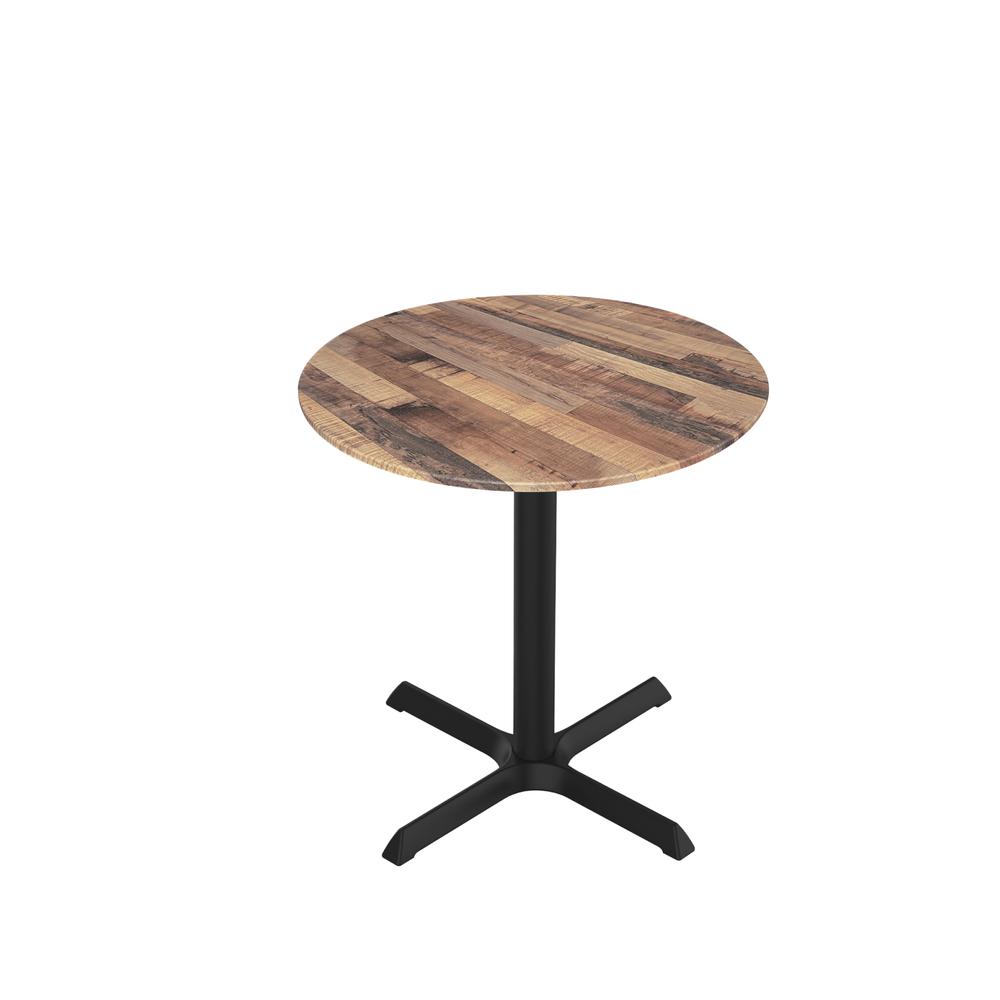 30" Tall OD211 Indoor/Outdoor All-Season Table with 32" Diameter Rustic Top. Picture 1