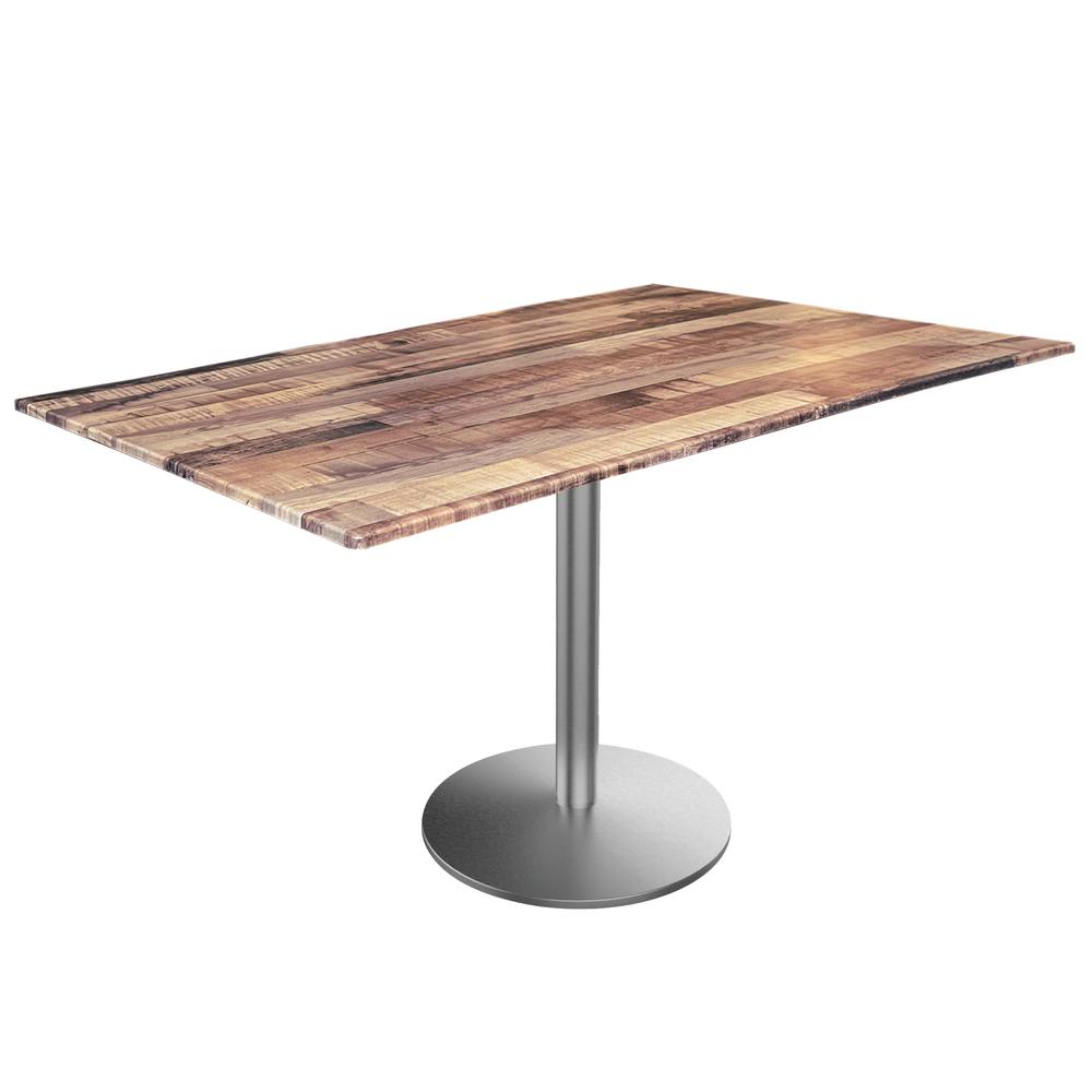 30" Tall OD214 Indoor/Outdoor All Season Table with 32" x 48" Rustic Top. Picture 1