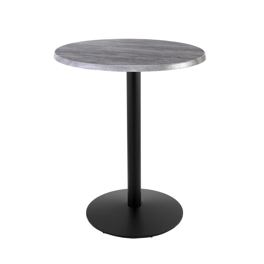42" Tall OD214 Indoor/Outdoor All-Season Table with 30" Diameter Greystone Top. Picture 1