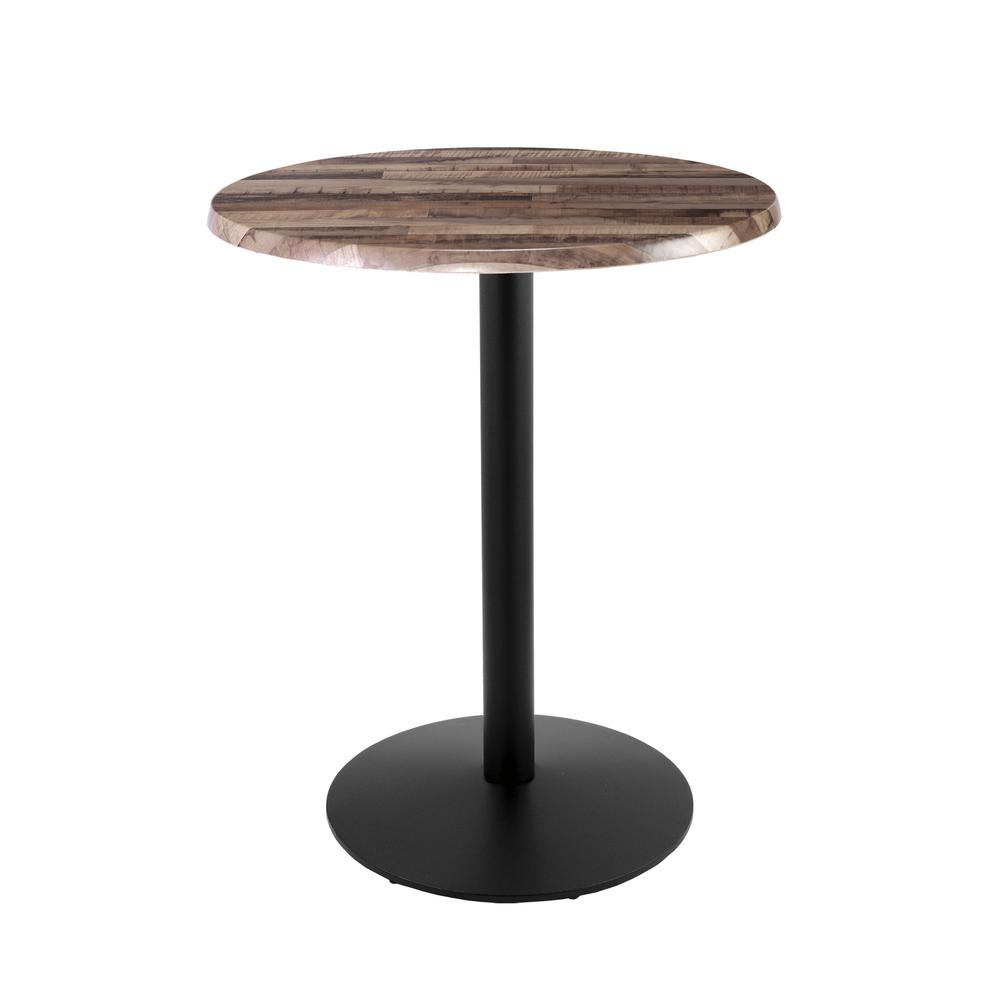 42" Tall OD214 Indoor/Outdoor All-Season Table with 30" Diameter Rustic Top. Picture 1