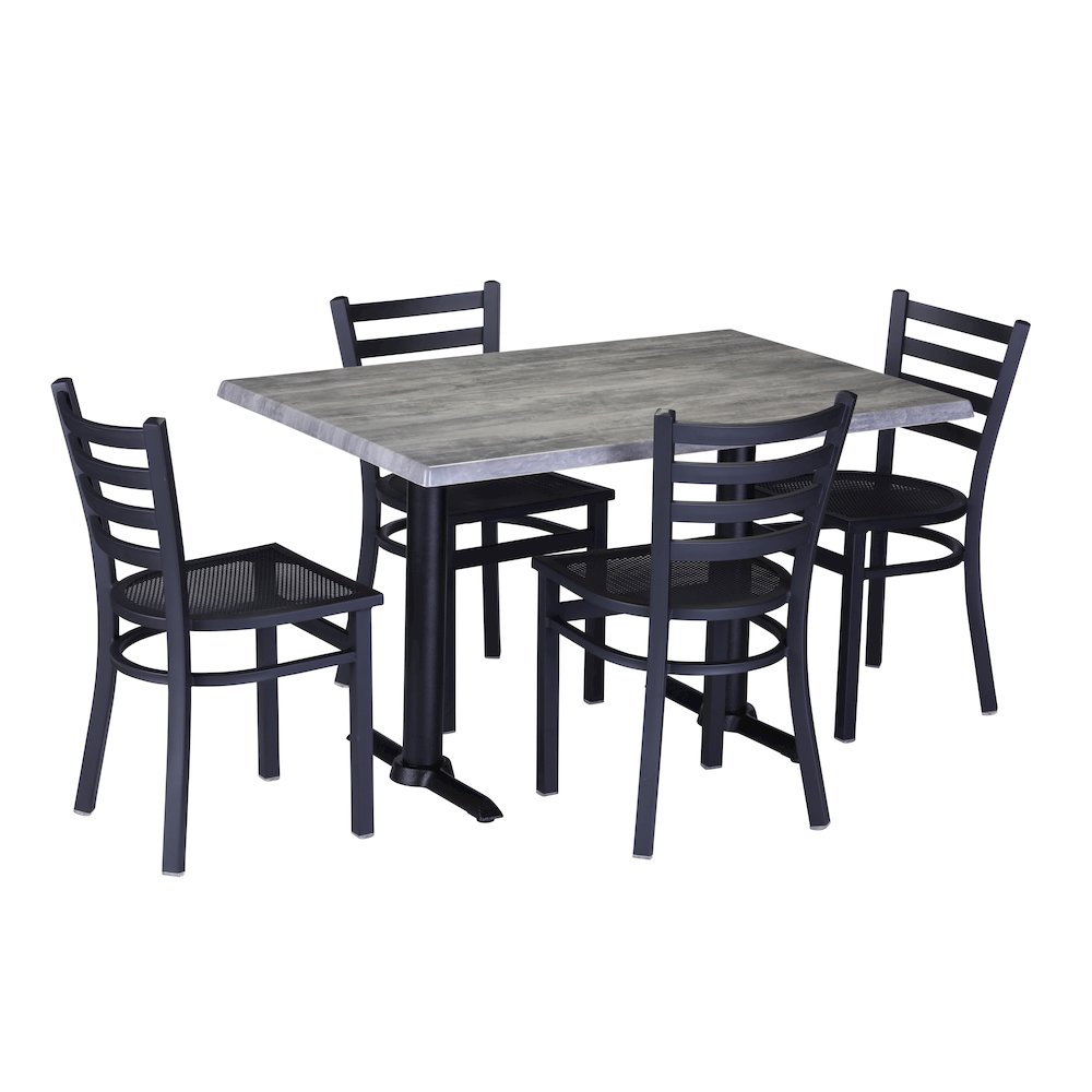 Jackie 1 - 18" Outdoor Chair with Black Wrinkle Finish. Picture 4