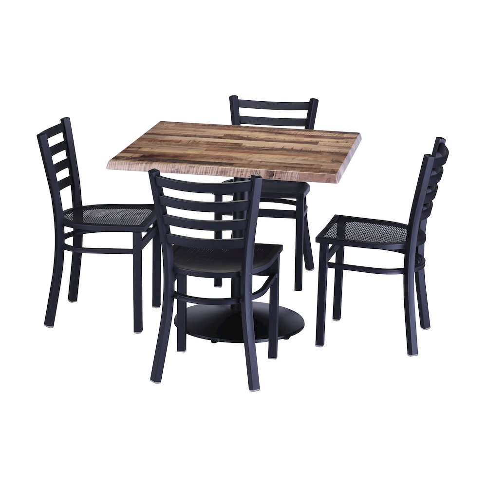 Jackie 1 - 18" Outdoor Chair with Black Wrinkle Finish. Picture 3
