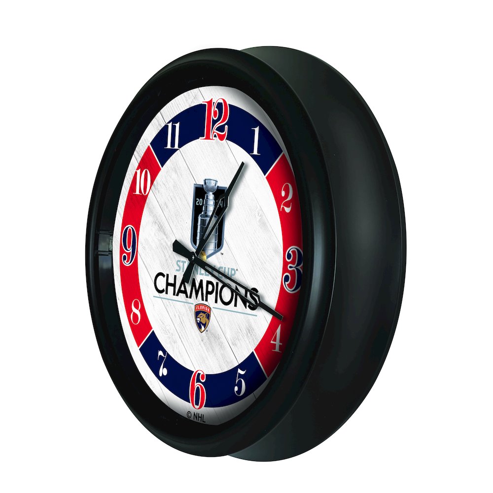 Florida Panthers - 2024 Stanley Cup  Indoor/Outdoor LED Wall Clock. Picture 2