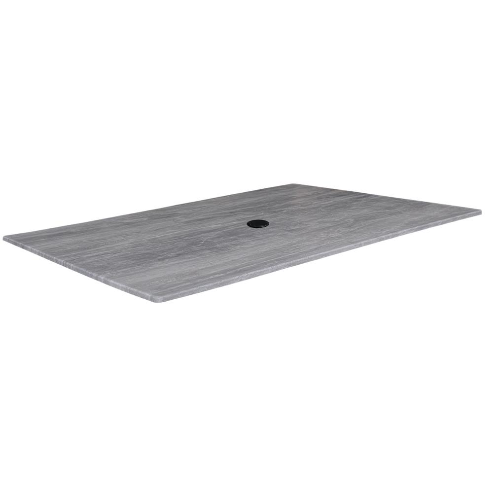 32" x 48" Greystone, Indoor/Outdoor All-Season EuroSlim Table Top with Umbrella Hole. Picture 1