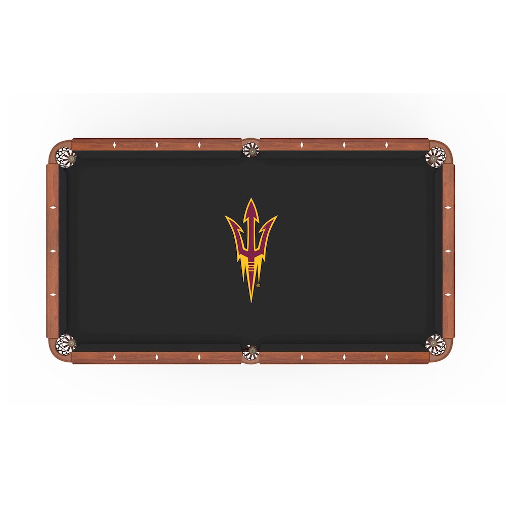Arizona State University (Pitchfork) 8' Pool Table with a Chardonnay Finish. Picture 2