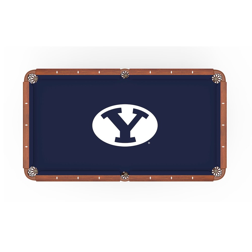 Brigham Young University 8' Pool Table with a Chardonnay Finish. Picture 2