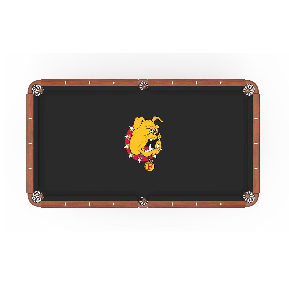 Ferris State University 8' Pool Table with a Chardonnay Finish. Picture 2