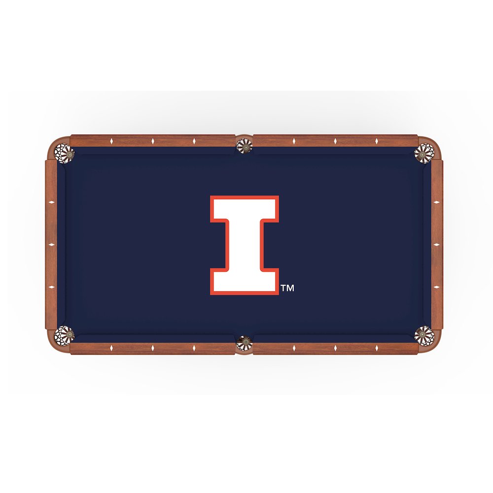 University of Illinois 8' Pool Table with a Chardonnay Finish. Picture 2