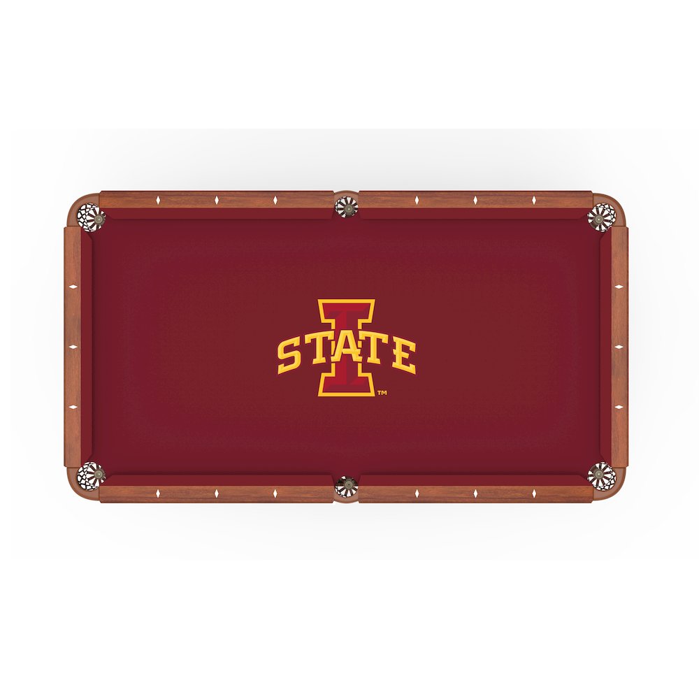 Iowa State University 8' Pool Table with a Chardonnay Finish. Picture 2