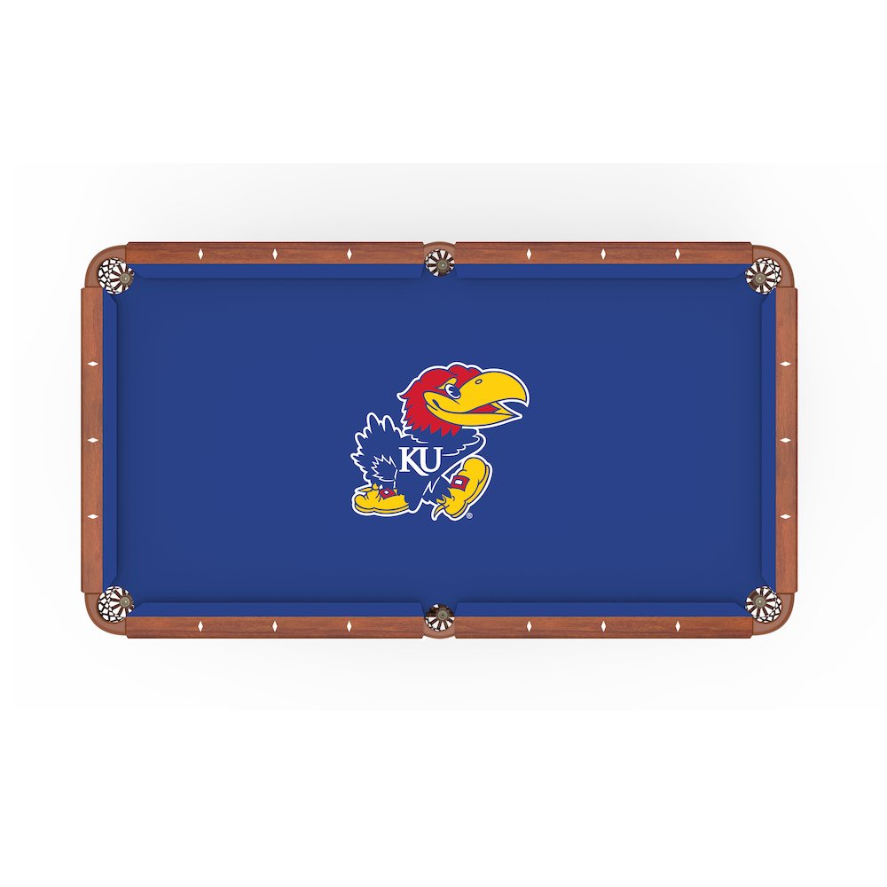 University of Kansas 8' Pool Table with a Chardonnay Finish. Picture 2