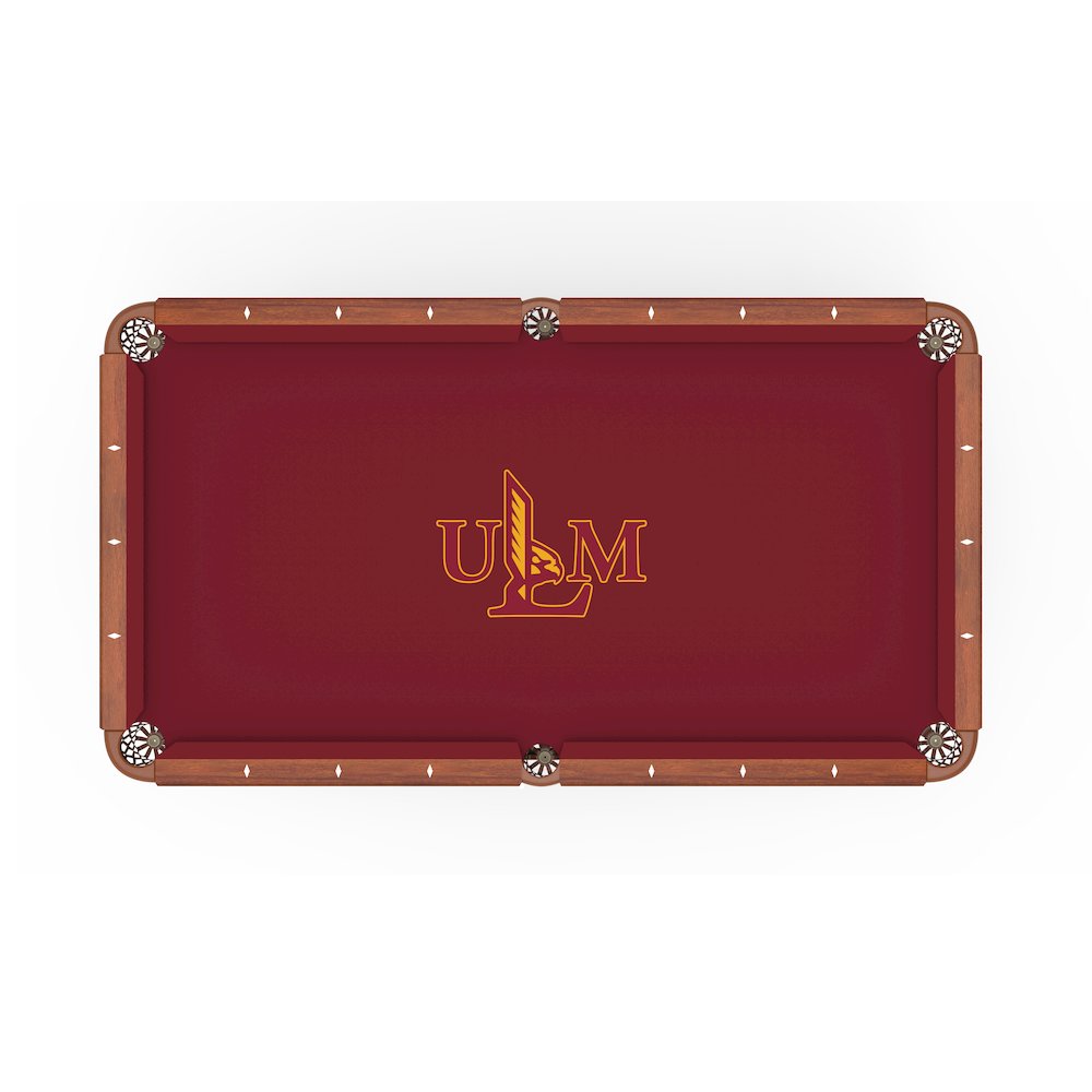 University of Louisiana at Monroe 8' Pool Table with a Chardonnay Finish. Picture 2