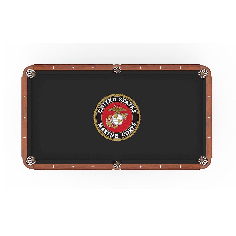 United States Marine Corps 8' Pool Table with a Chardonnay Finish. Picture 2