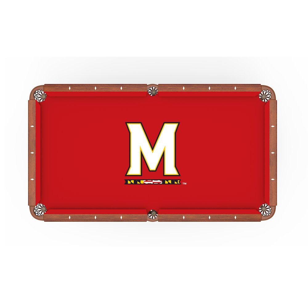 University of Maryland 8' Pool Table with a Chardonnay Finish. Picture 2