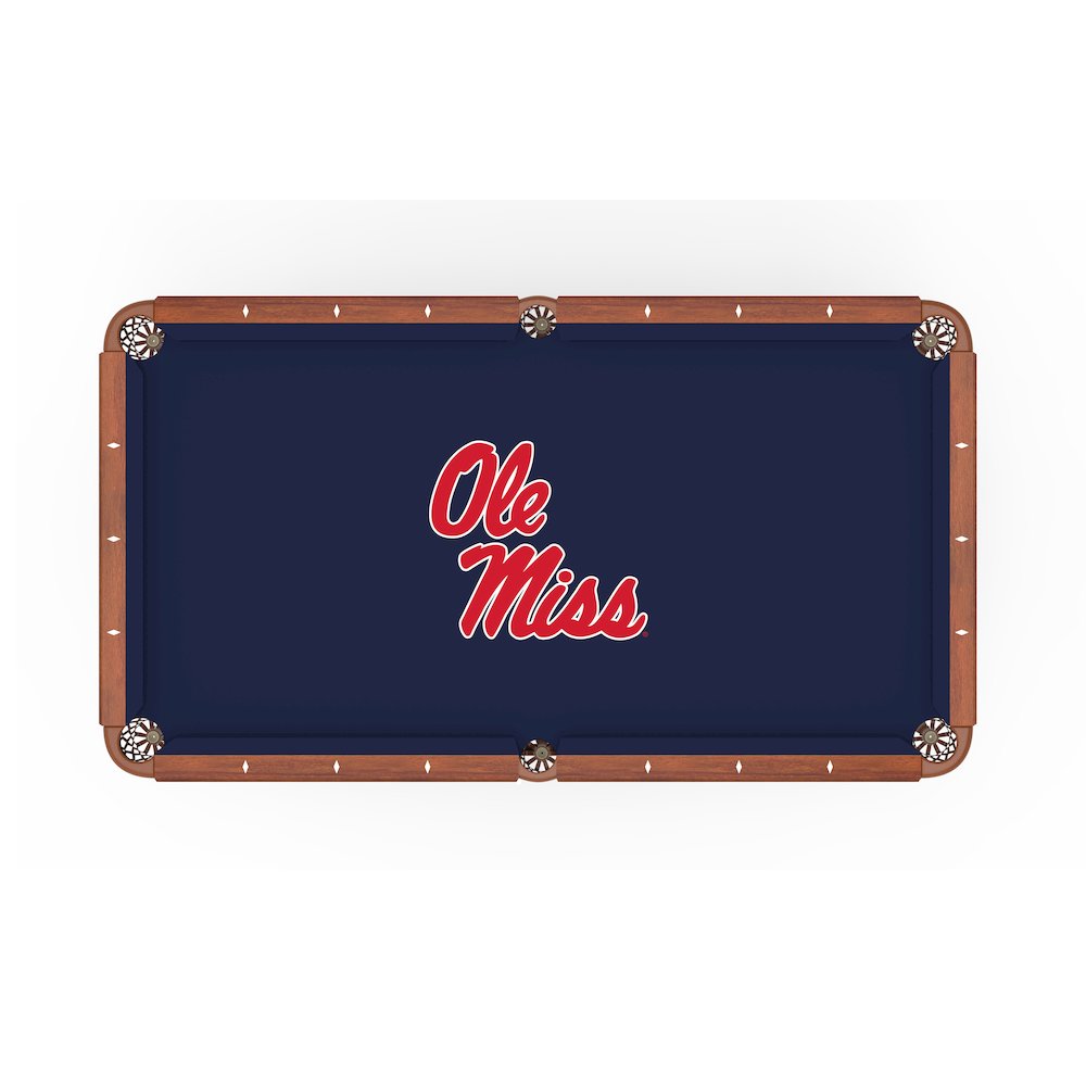 University of Mississippi 8' Pool Table with a Chardonnay Finish. Picture 2