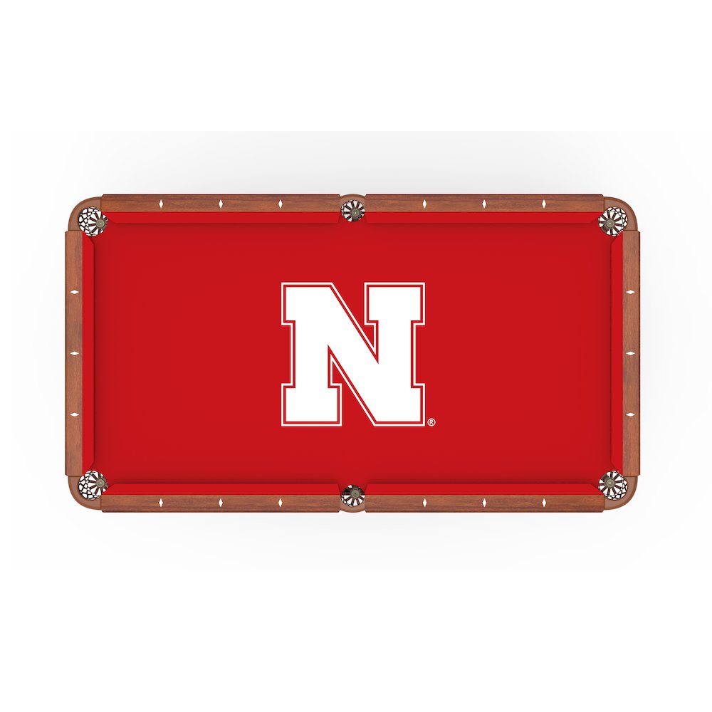 University of Nebraska 8' Pool Table with a Chardonnay Finish. Picture 2