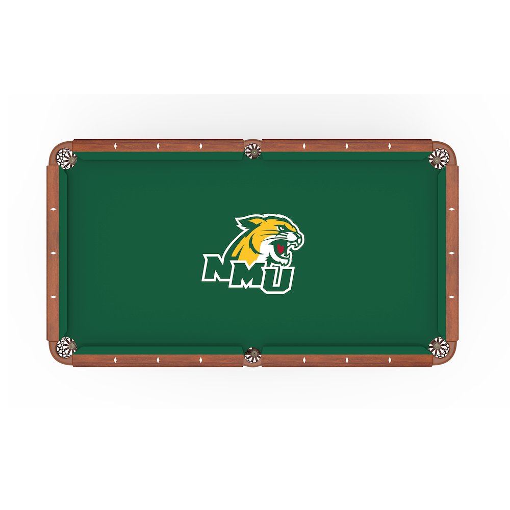 Northern Michigan University 8' Pool Table with a Chardonnay Finish. Picture 2