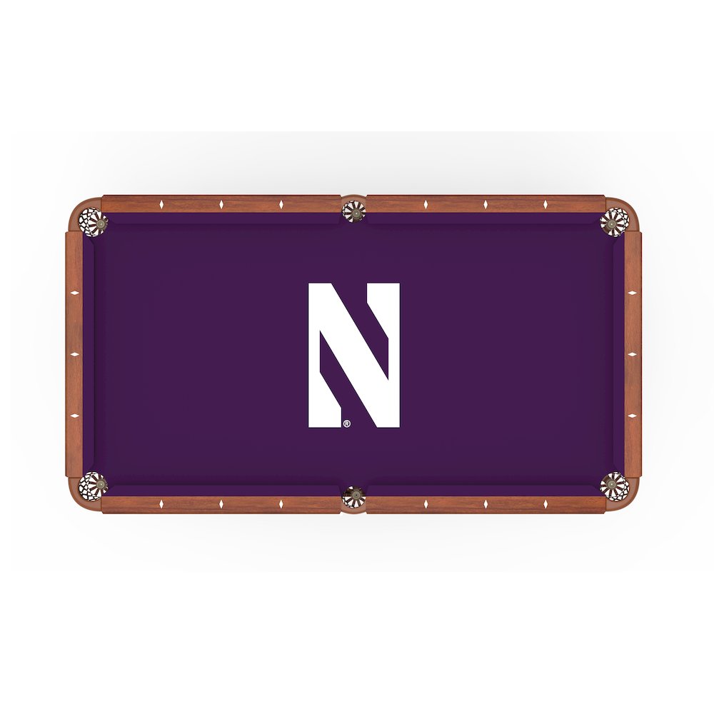 Northwestern University 8' Pool Table with a Chardonnay Finish. Picture 2