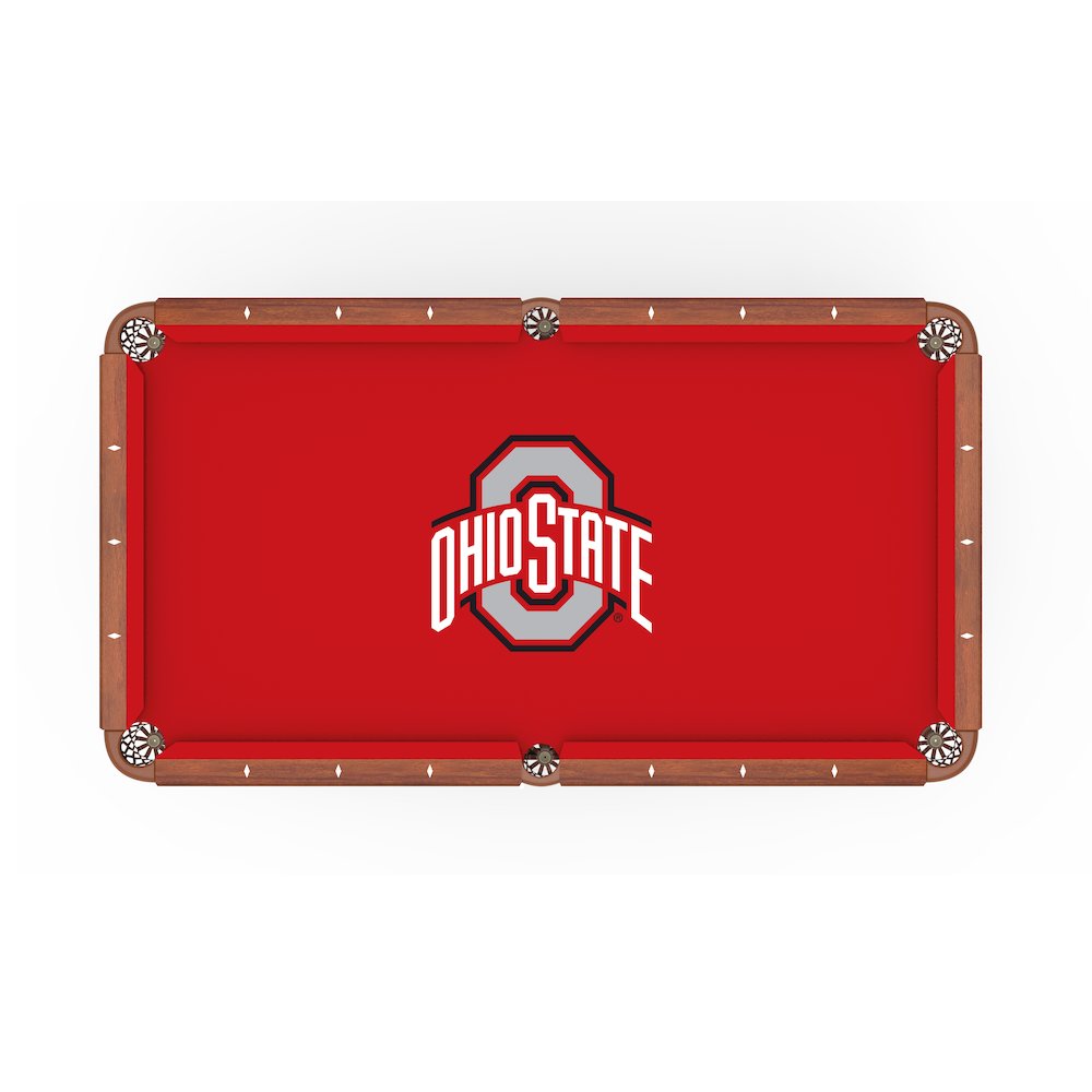 Ohio State University 8' Pool Table with a Chardonnay Finish. Picture 2