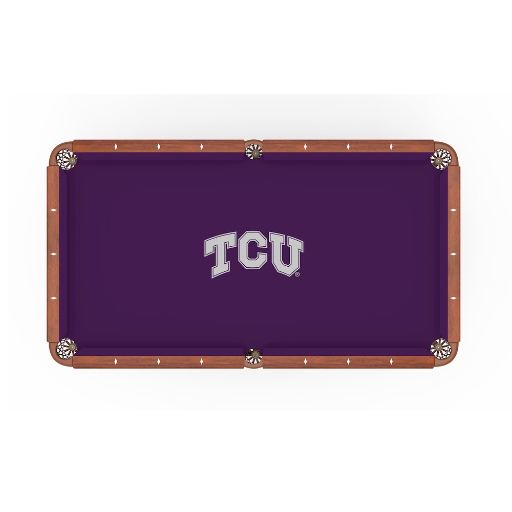 Texas Christian University 8' Pool Table with a Chardonnay Finish. Picture 2