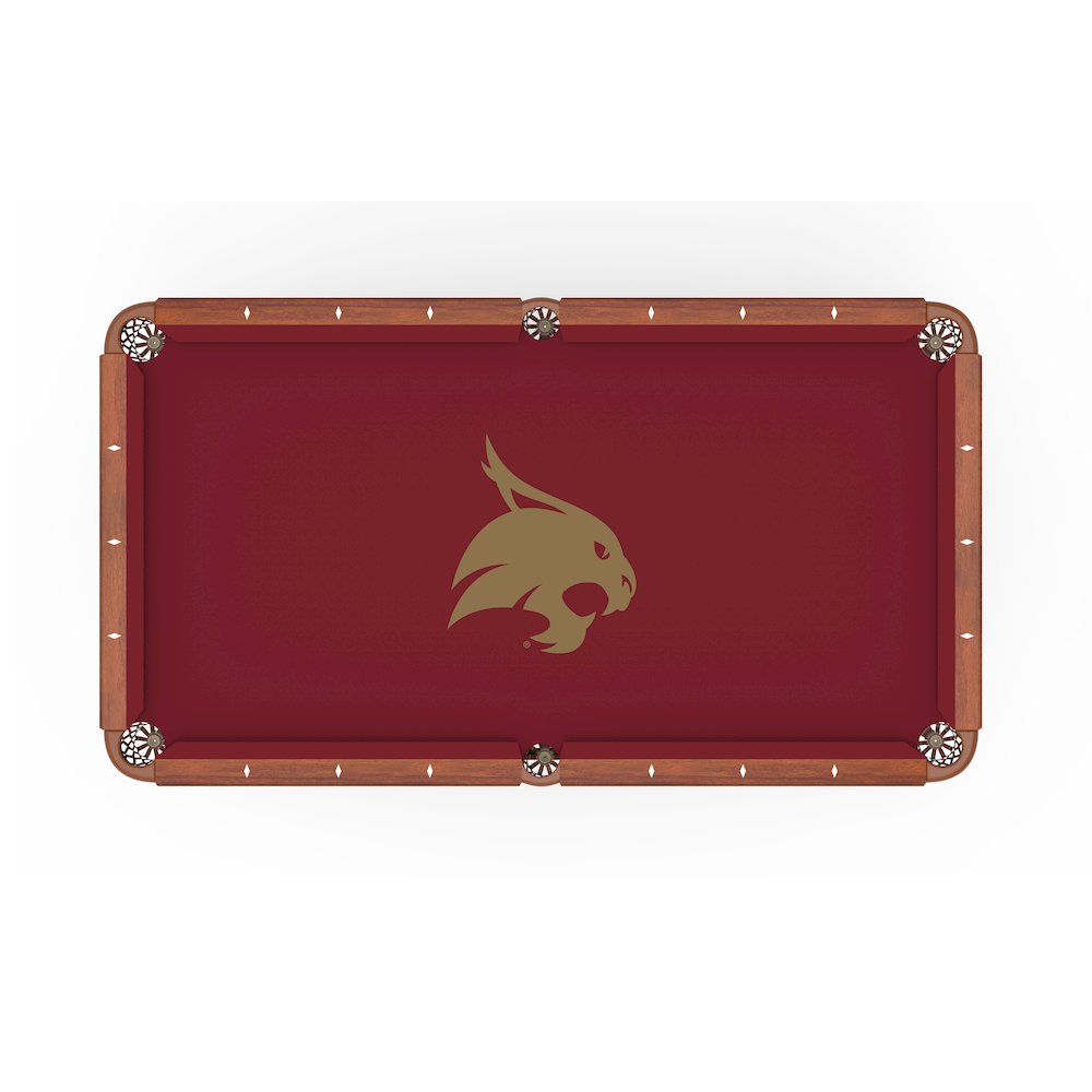 Texas State University 8' Pool Table with a Chardonnay Finish. Picture 2