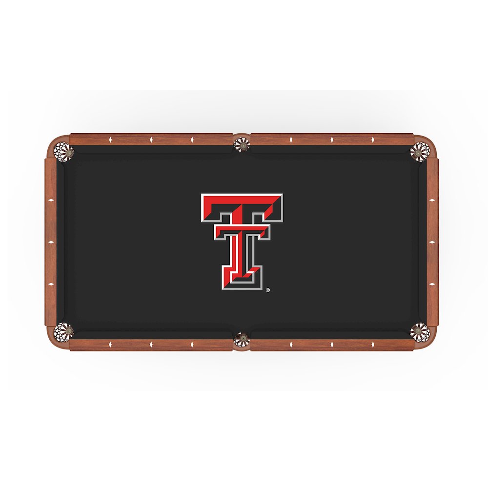 Texas Tech University 8' Pool Table with a Chardonnay Finish. Picture 2