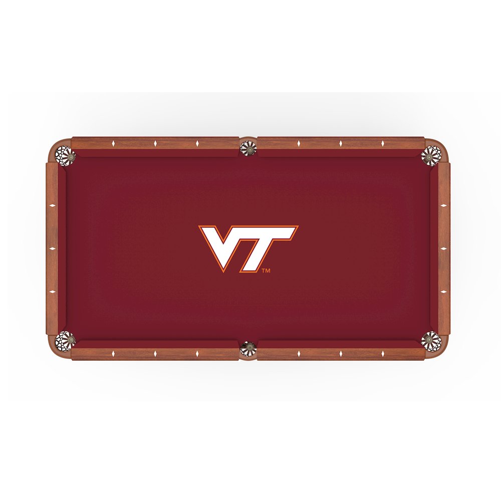 Virginia Tech University 8' Pool Table with a Chardonnay Finish. Picture 2