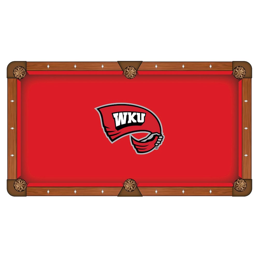 Western Kentucky University 8' Pool Table with a Chardonnay Finish. Picture 2