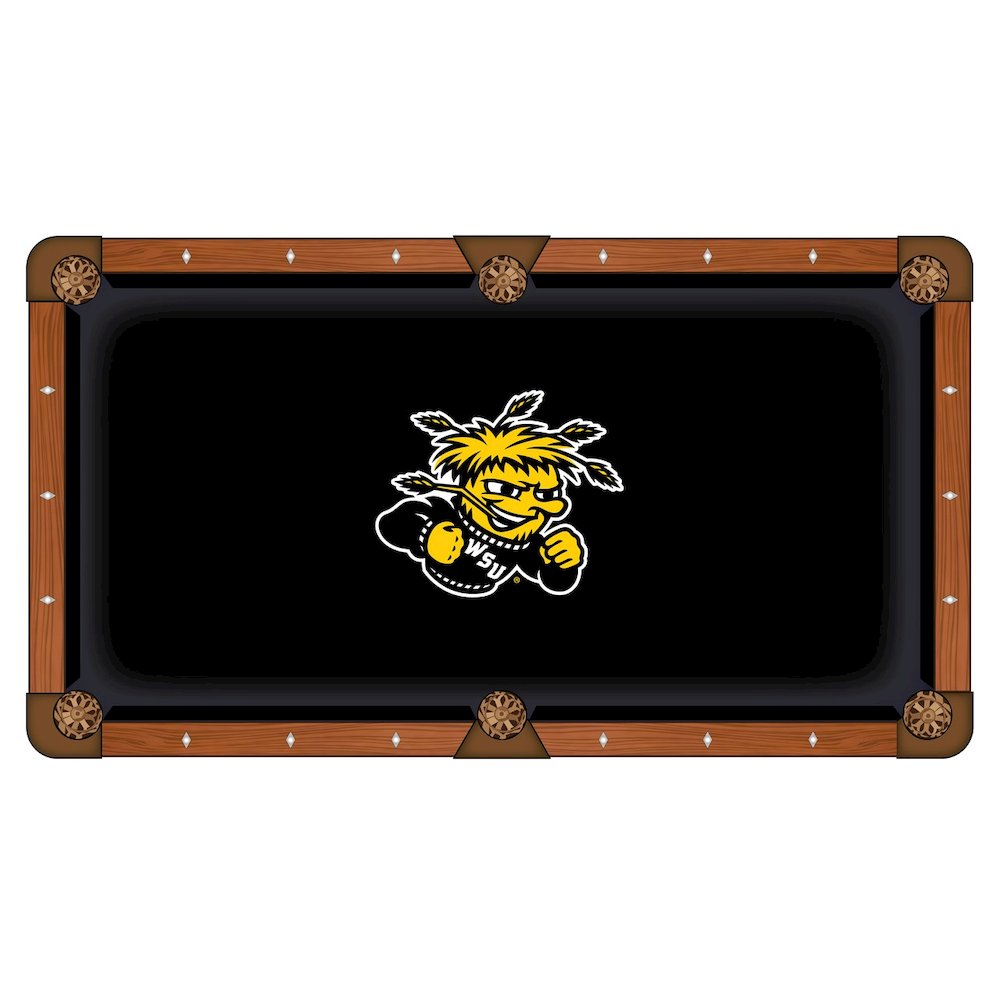 Wichita State University 8' Pool Table with a Chardonnay Finish. Picture 2