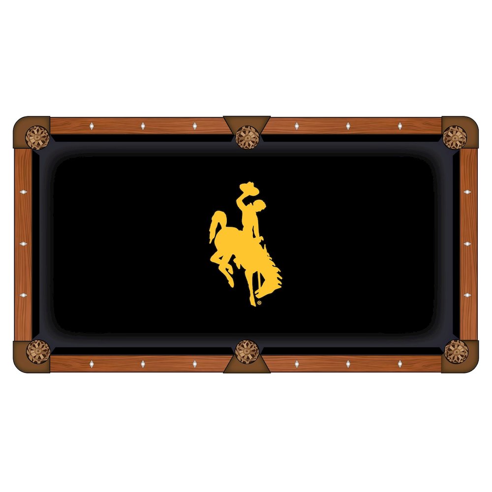 University of Wyoming 8' Pool Table with a Chardonnay Finish. Picture 2