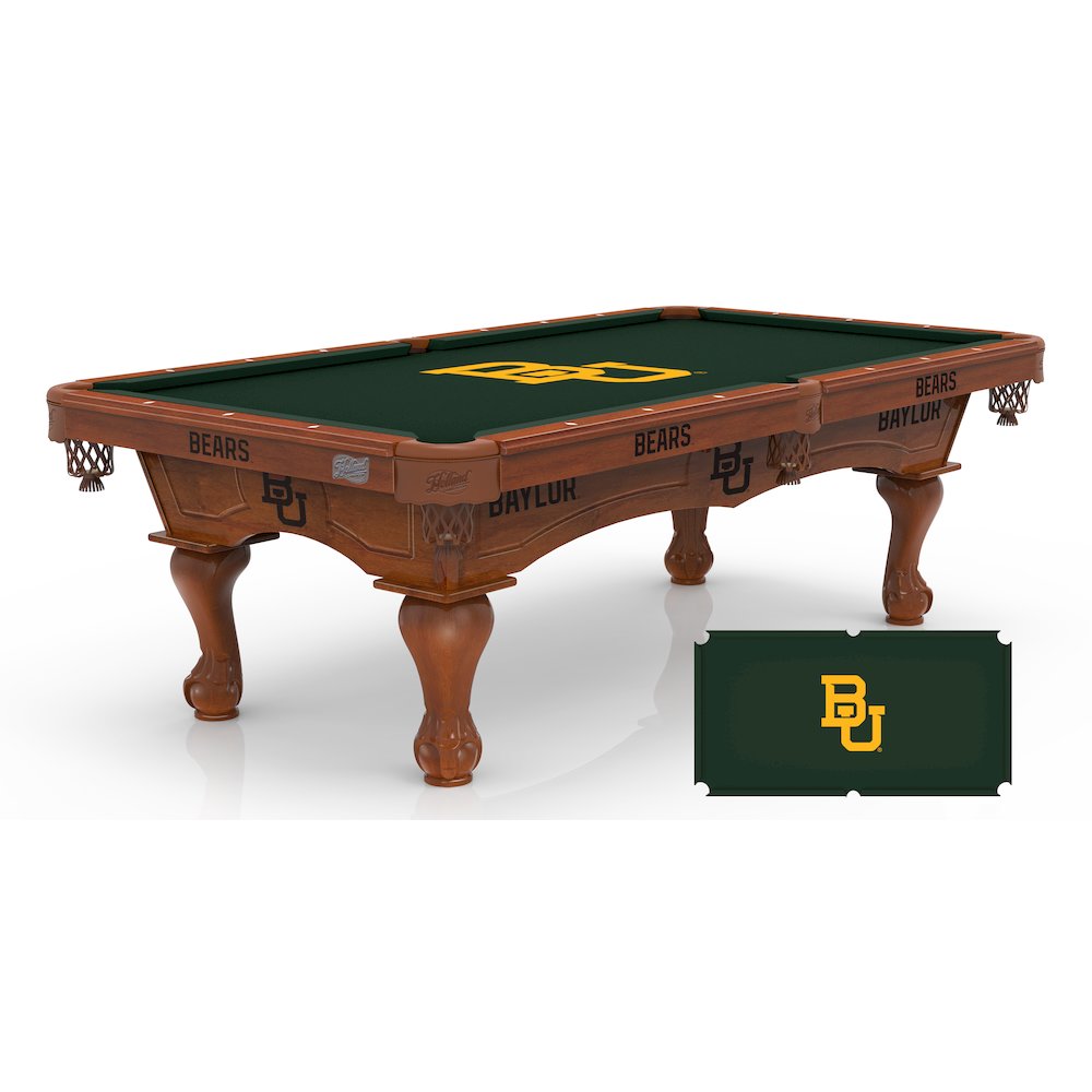 Baylor University 8' Pool Table with a Chardonnay Finish. Picture 1