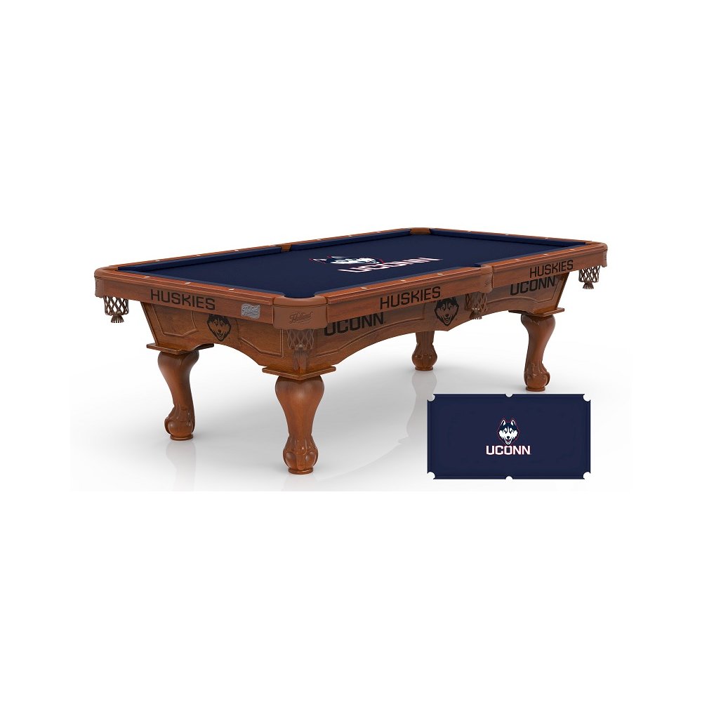 University of Connecticut 8' Pool Table with a Chardonnay Finish. Picture 1