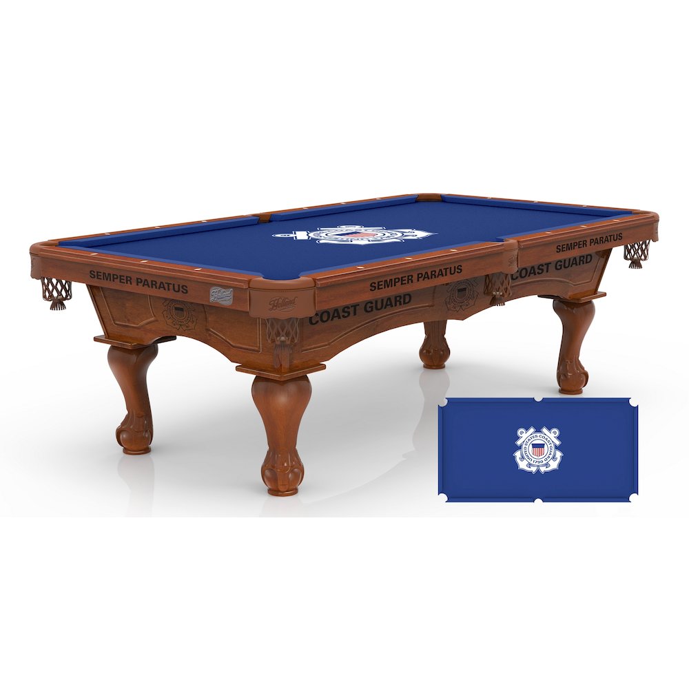 United States Coast Guard 8' Pool Table with a Chardonnay Finish. Picture 1