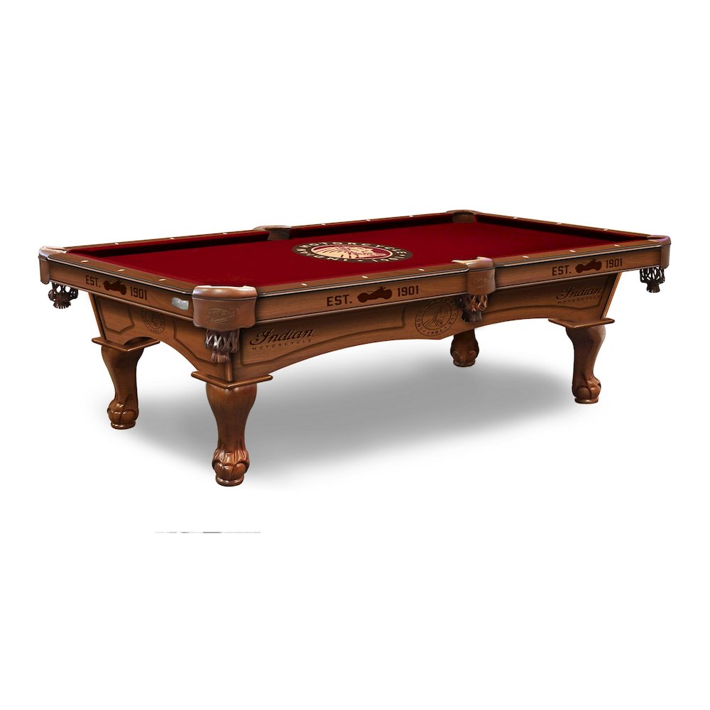 Indian Motorcycle 8' Pool Table with a Chardonnay Finish. Picture 1